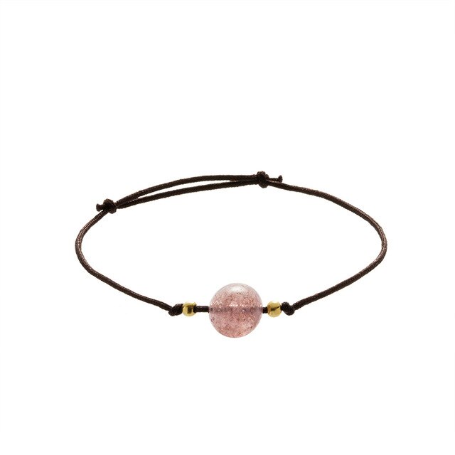Sen rope strawberry crystal Simple youth is full of nature bracelets